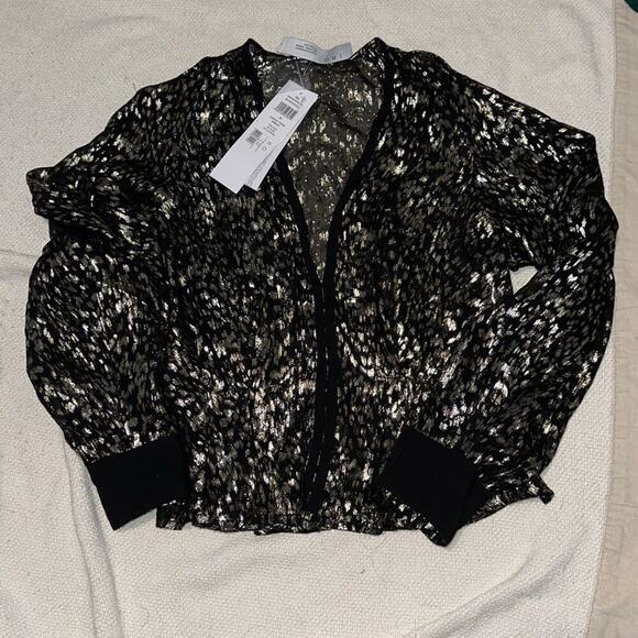 IRO Teruja Metallic V-Neck Blouse | Sz 36, NWT - Picture 2 of 5